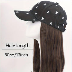 Long Straight Hair Hat Wig Baseball Wig