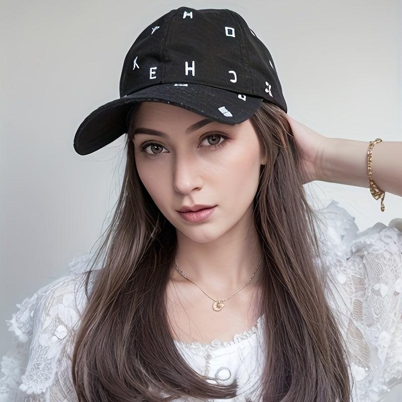 Long Straight Hair Hat Wig Baseball Wig