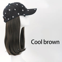 Long Straight Hair Hat Wig Baseball Wig