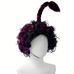 Short Curly Pigtail Wig for Halloween Cosplay
