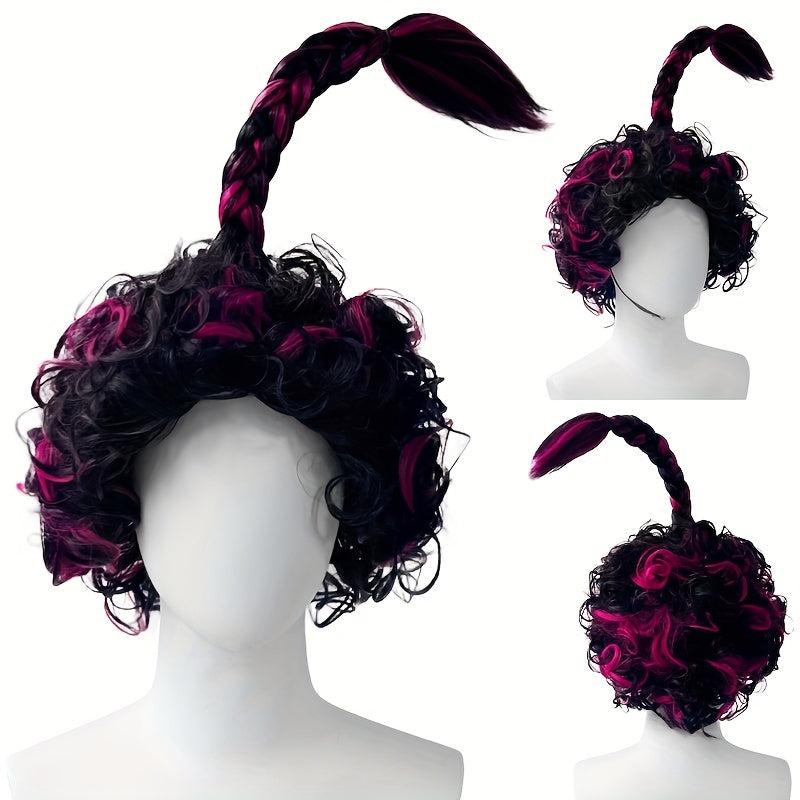 Short Curly Pigtail Wig for Halloween Cosplay