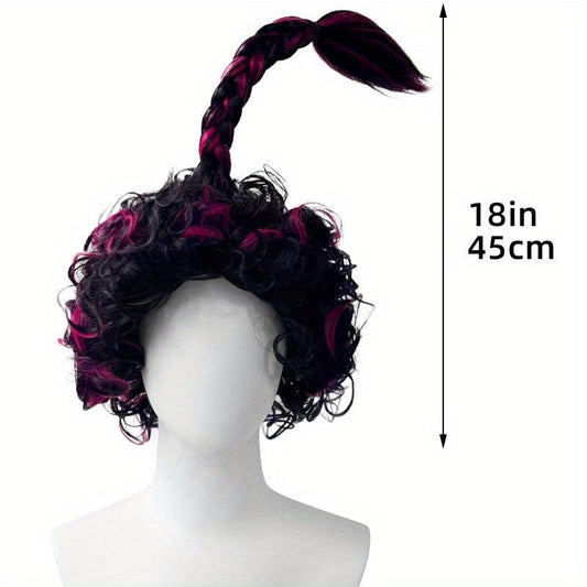 Short Curly Pigtail Wig for Halloween Cosplay