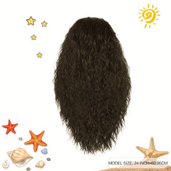 Long Curly Princess Wig Flower Costume Halloween Party Wig