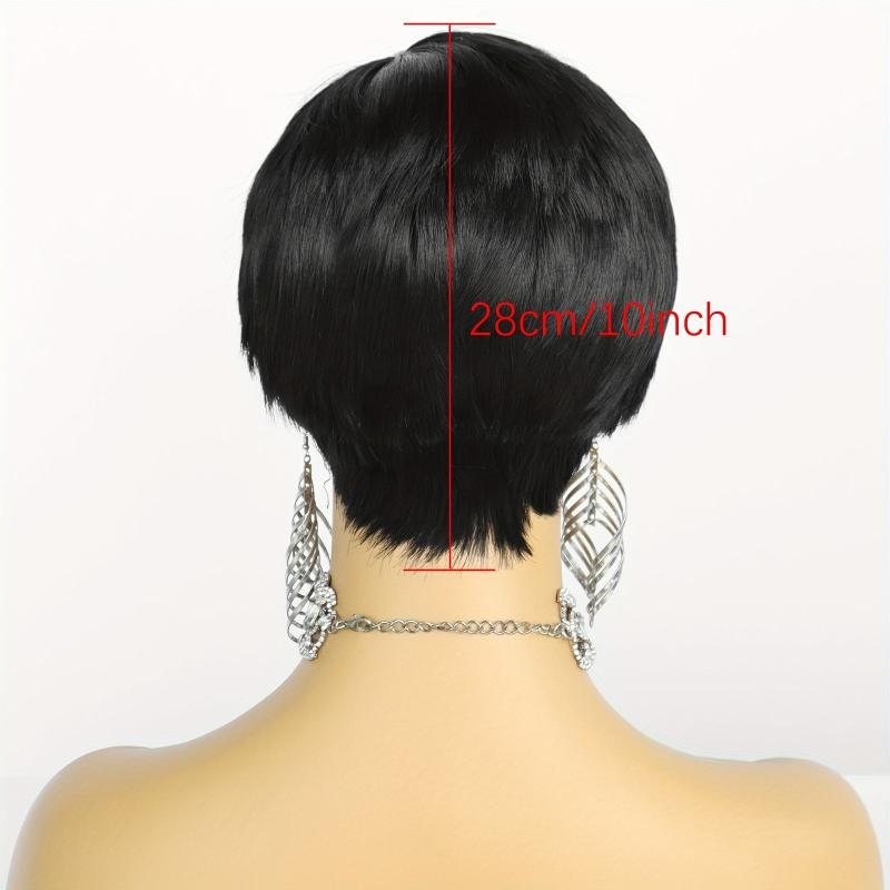 25 4 Cm Short Pixie Cut Wigs Synthetic Hair Replacement Wig for Women