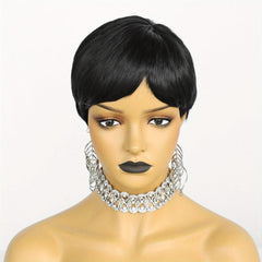 25 4 Cm Short Pixie Cut Wigs Synthetic Hair Replacement Wig for Women
