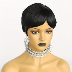 25 4 Cm Short Pixie Cut Wigs Synthetic Hair Replacement Wig for Women