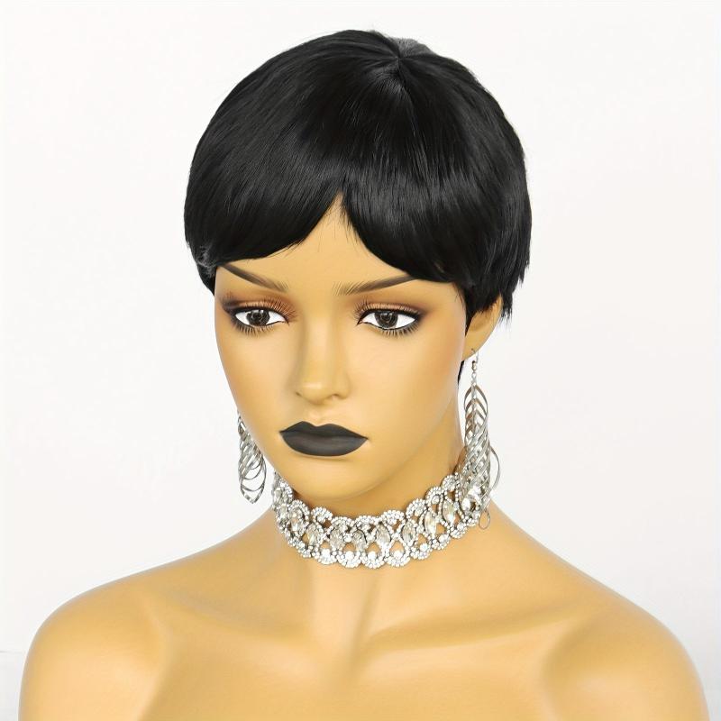 25 4 Cm Short Pixie Cut Wigs Synthetic Hair Replacement Wig for Women