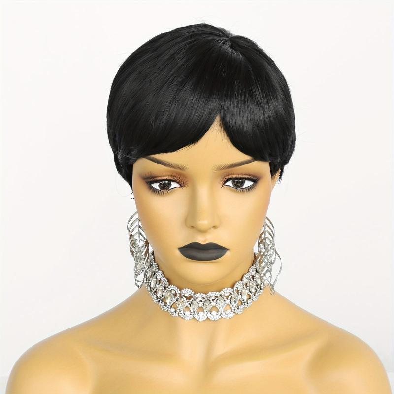 25 4 Cm Short Pixie Cut Wigs Synthetic Hair Replacement Wig for Women