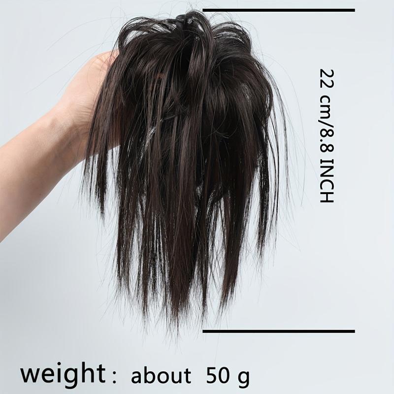 Straight Claw Hair Buns Updo Chignon Synthetic Clip In Hair Extensions