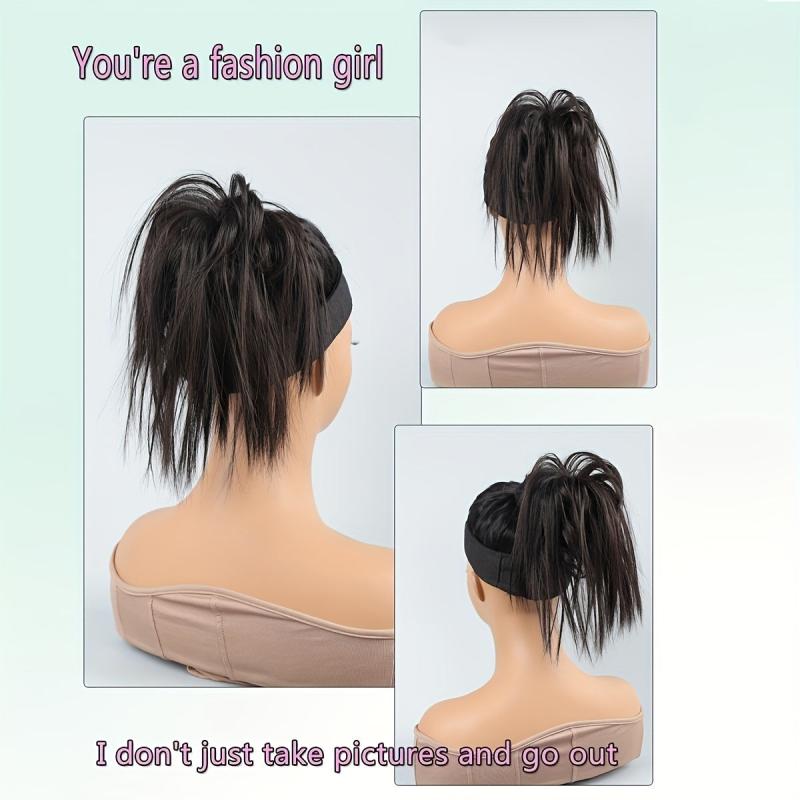 Straight Claw Hair Buns Updo Chignon Synthetic Clip In Hair Extensions