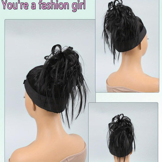 Straight Claw Hair Buns Updo Chignon Synthetic Clip In Hair Extensions