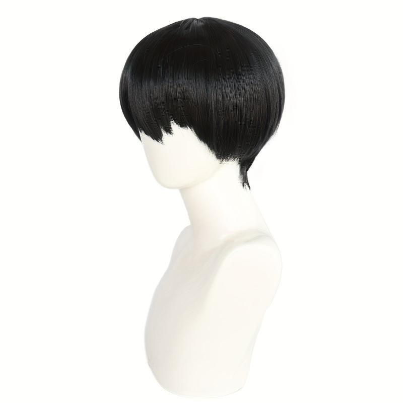 Men's Short Straight Cosplay Wig 25.4 cm with Wig Cap