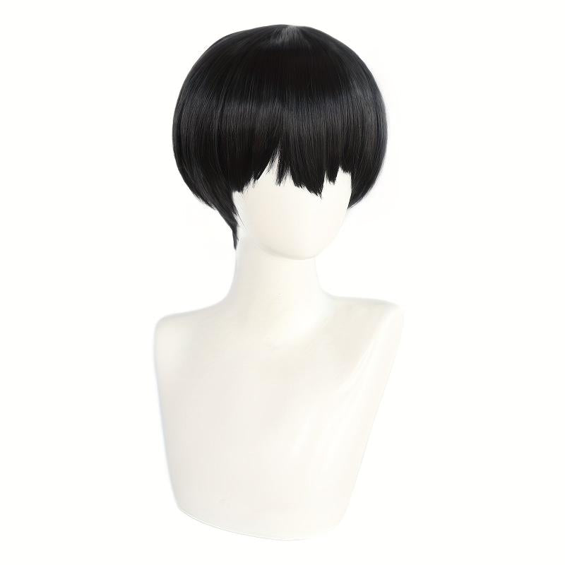 Men's Short Straight Cosplay Wig 25.4 cm with Wig Cap