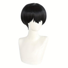 Men's Short Straight Cosplay Wig 25.4 cm with Wig Cap
