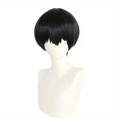 Men's Short Straight Cosplay Wig 25.4 cm with Wig Cap