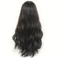 Body Wave Wigs With Bangs - Long Wavy Synthetic Hair