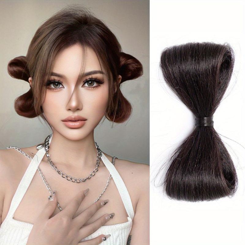 10 16 Cm Bow Claw Hair Bun Updo Hairpiece Natural Brown