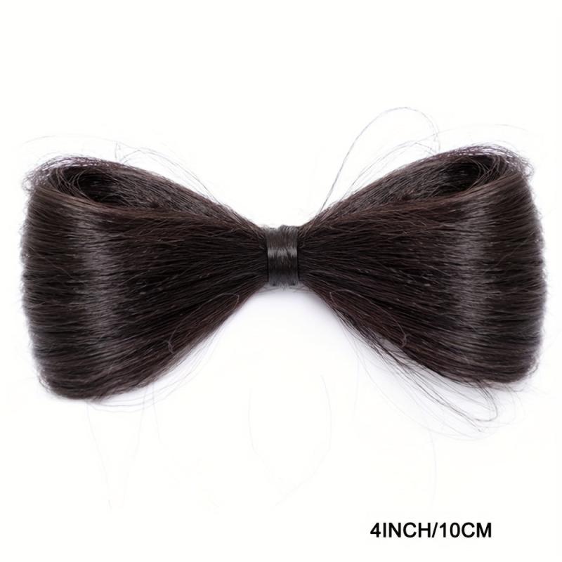 10 16 Cm Bow Claw Hair Bun Updo Hairpiece Natural Brown