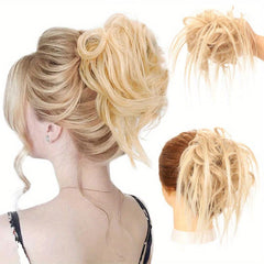 Curly Hair Bun Extensions Rubber Band Scrunchie Chignon Tail