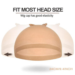 2 Pcs Wig Caps Nude Light Brown Stocking Caps Stretchy Nylon Caps For Women