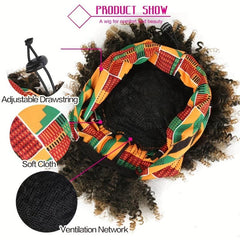 Afro Kinky Curly Headband Wig for Women Natural Look
