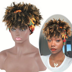 Afro Kinky Curly Headband Wig for Women Natural Look