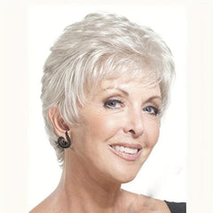 Ombre Short Curly Pixie Cut Wig Bob Cut Wig With Bangs Synthetic Wig