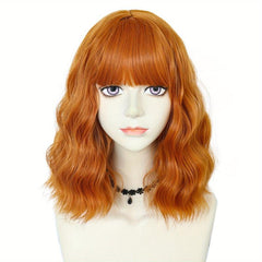 35 56 Cm Short Curly Wavy Bob Wigs Synthetic Shoulder Length Curly Hair Wigs