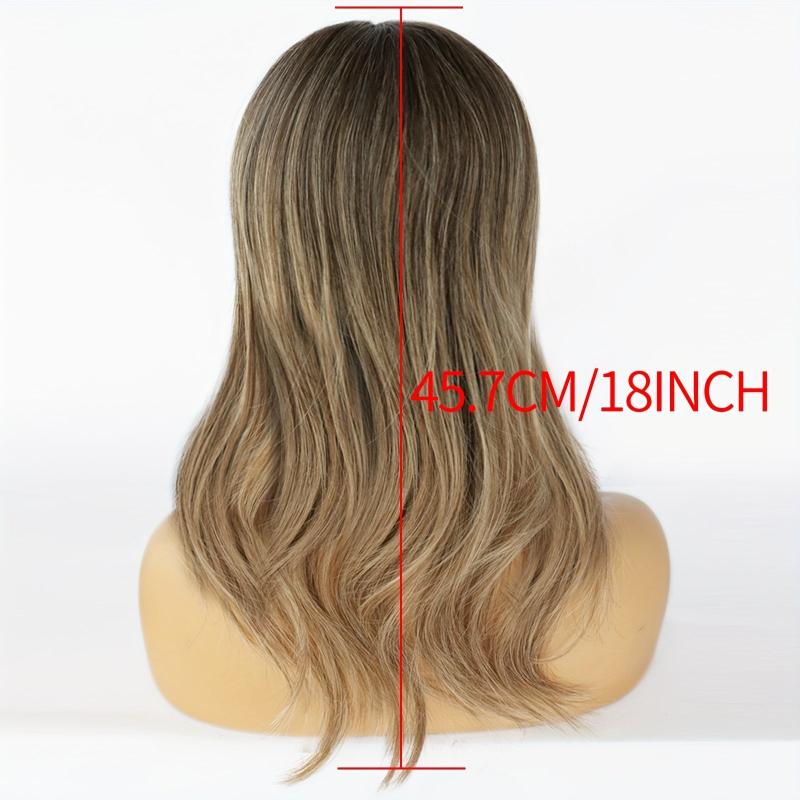 Ombre Brown Blonde Wavy Hair Wigs 45 72 Cm Synthetic Wavy Hair Wigs For Women