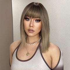Long Brown Blonde Ombre Wig 35-56 cm Synthetic LC6218