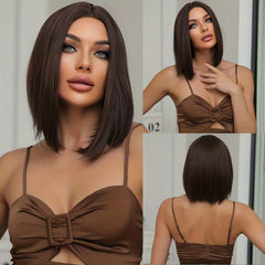 30 48 Cm Short Straight Brownish Wigs Women's Wigs WL1016