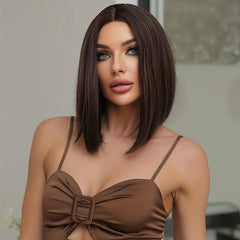 30 48 Cm Short Straight Brownish Wigs Women's Wigs WL1016