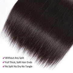 Straight Human Hair Lace Closure Unprocessed Hair Extension 25.4 cm