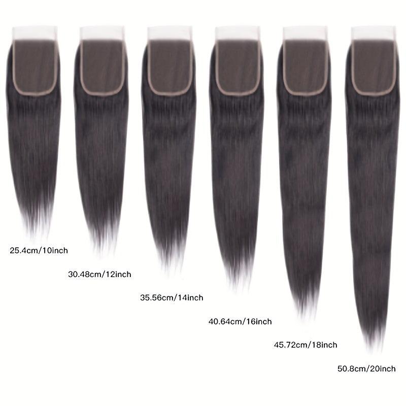 Straight Human Hair Lace Closure Unprocessed Hair Extension 25.4 cm