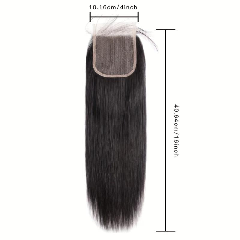 Straight Human Hair Lace Closure Unprocessed Hair Extension 25.4 cm