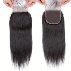 Straight Human Hair Lace Closure Unprocessed Hair Extension 25.4 cm