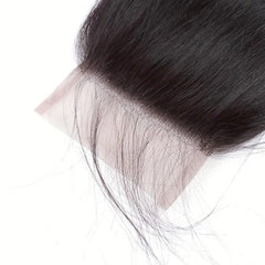 Straight Human Hair Lace Closure Unprocessed Hair Extension 25.4 cm