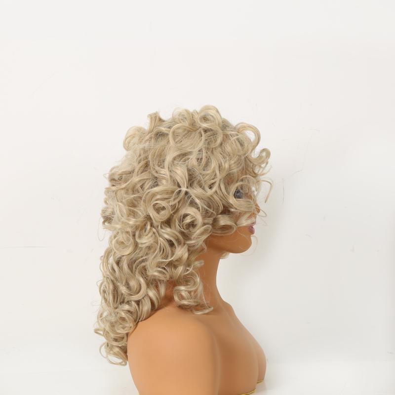 40 64 Cm Middle Long Loose Curly Synthetic Wigs For Women Natural Looking