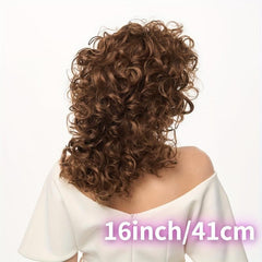 40 64 Cm Middle Long Loose Curly Synthetic Wigs For Women Natural Looking
