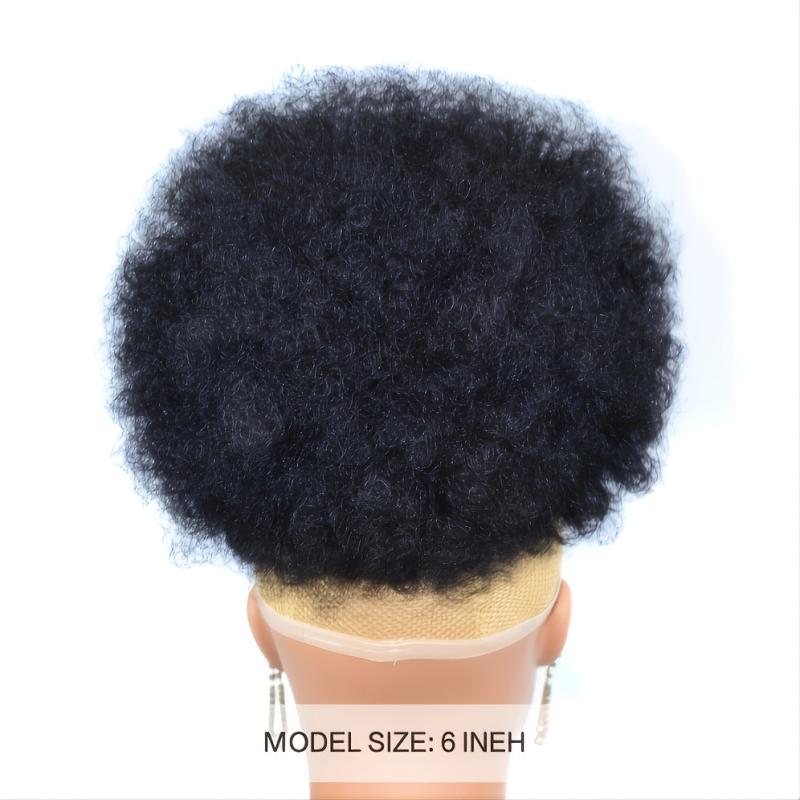 6inch Afro Puff Hair Bun Kinky Curly Ponytail Clip In Hair Extension