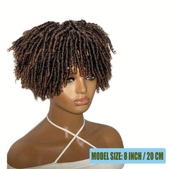 20 32 Cm Short Dreadlock Curly Hair Topper With Clips On
