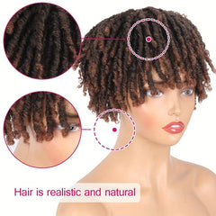 20 32 Cm Short Dreadlock Curly Hair Topper With Clips On