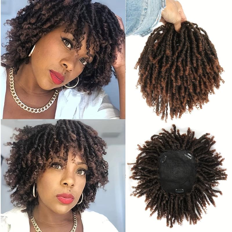 20 32 Cm Short Dreadlock Curly Hair Topper With Clips On