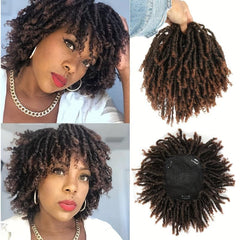 20 32 Cm Short Dreadlock Curly Hair Topper With Clips On