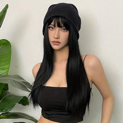 60 96 Cm Blonde Straight Wigs With Bangs For Party Cosplay