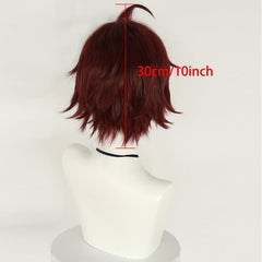 Short Straight Synthetic Wig With Bangs for Halloween Cosplay