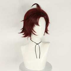 Short Straight Synthetic Wig With Bangs for Halloween Cosplay