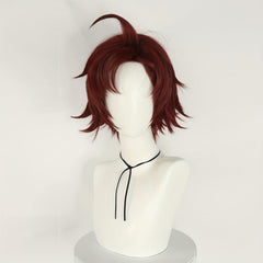Short Straight Synthetic Wig With Bangs for Halloween Cosplay