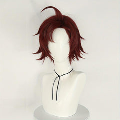 Short Straight Synthetic Wig With Bangs for Halloween Cosplay