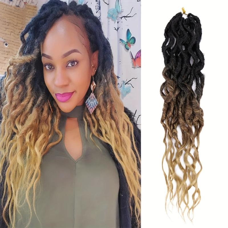 16 Inch Goddess Locs Crochet Hair Soft Locs Pre Looped Crochet Braids Curly Ends